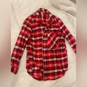 aerie thick red flannel size M
